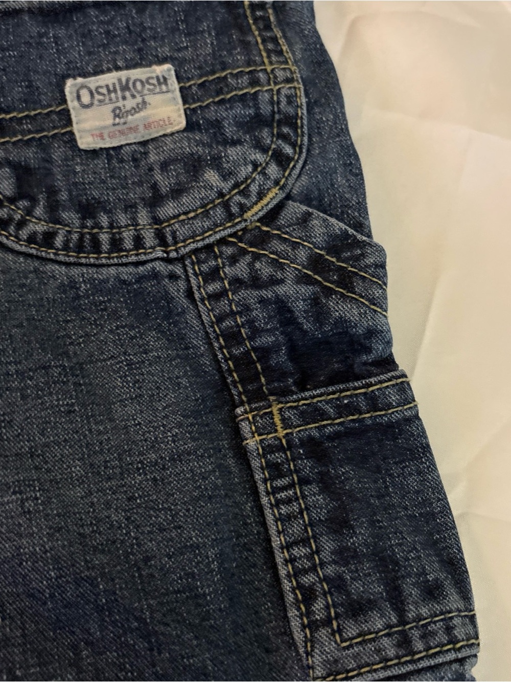 OshKosh B'gosh Dark Blue Denim Carpenter Jeans 12 Months